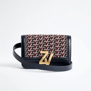 NEW Zadig & Voltaire Navy Monogram Belt Bag